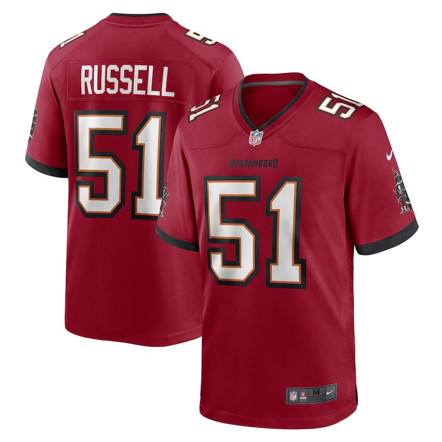 Men Tampa Bay Buccaneers 51 J.J. Russell Nike Red Game Player NFL Jersey